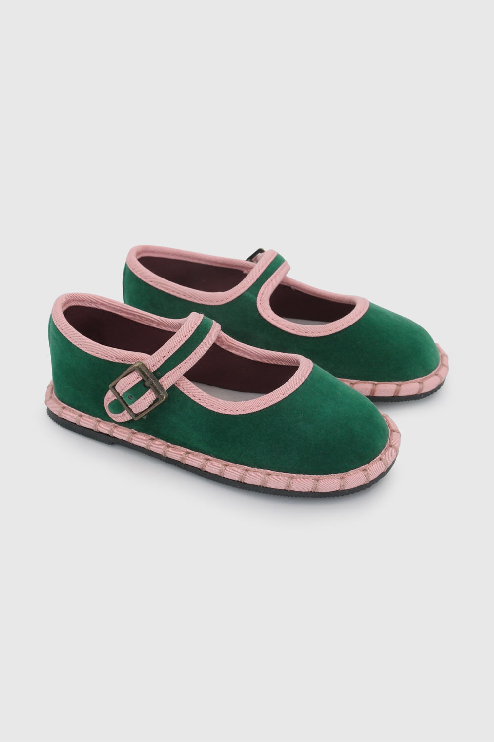 Ballerina Para Niña Verde Con Hebilla