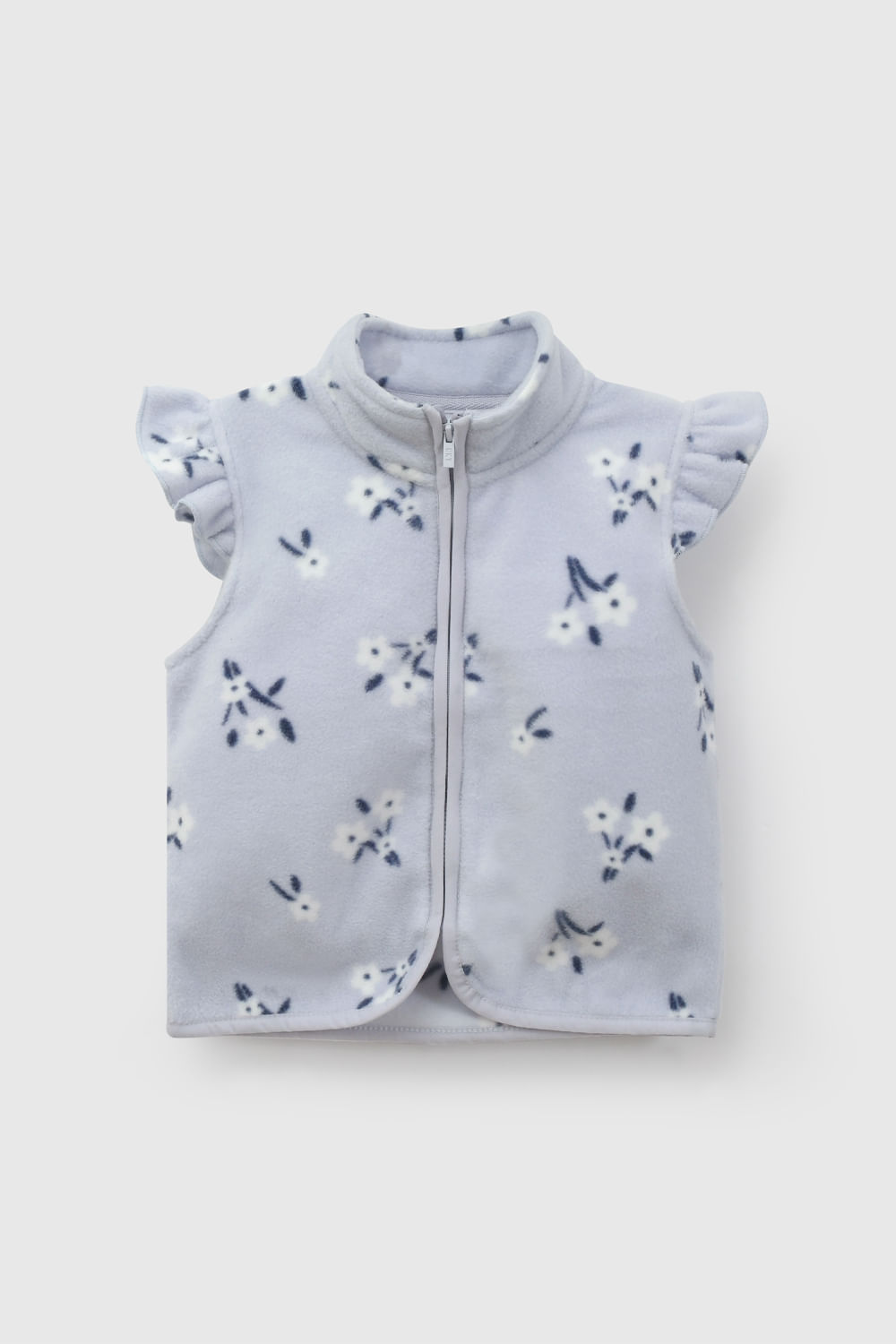 Polerón Polar Celeste con Flores para Niña de 6 a 9 meses