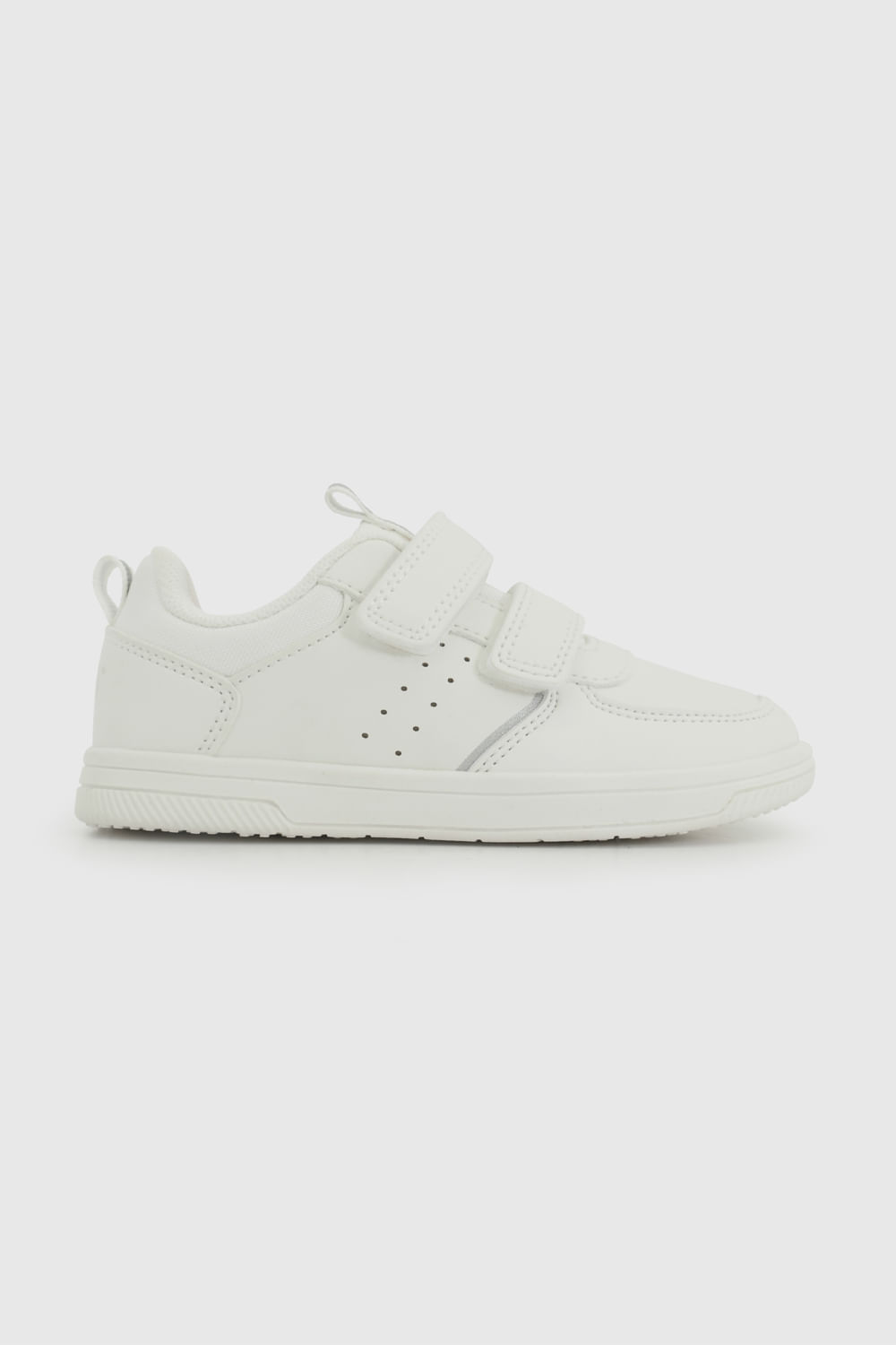 Zapatilla Escolar Blanca con Velcros y Plantilla d