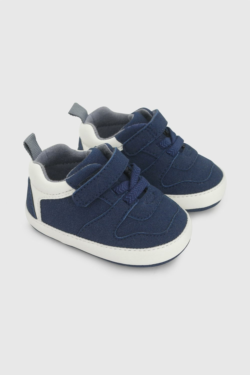 Zapatilla Infantil Azul de Sintético y Textil con Velcro y Cordón