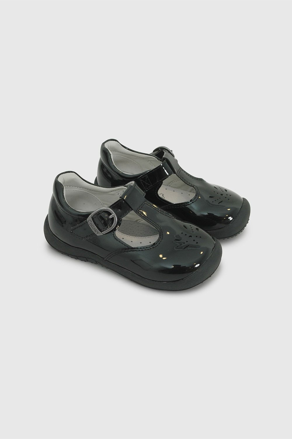 Zapato de Niña Negro de Sintético con Hebilla y Su