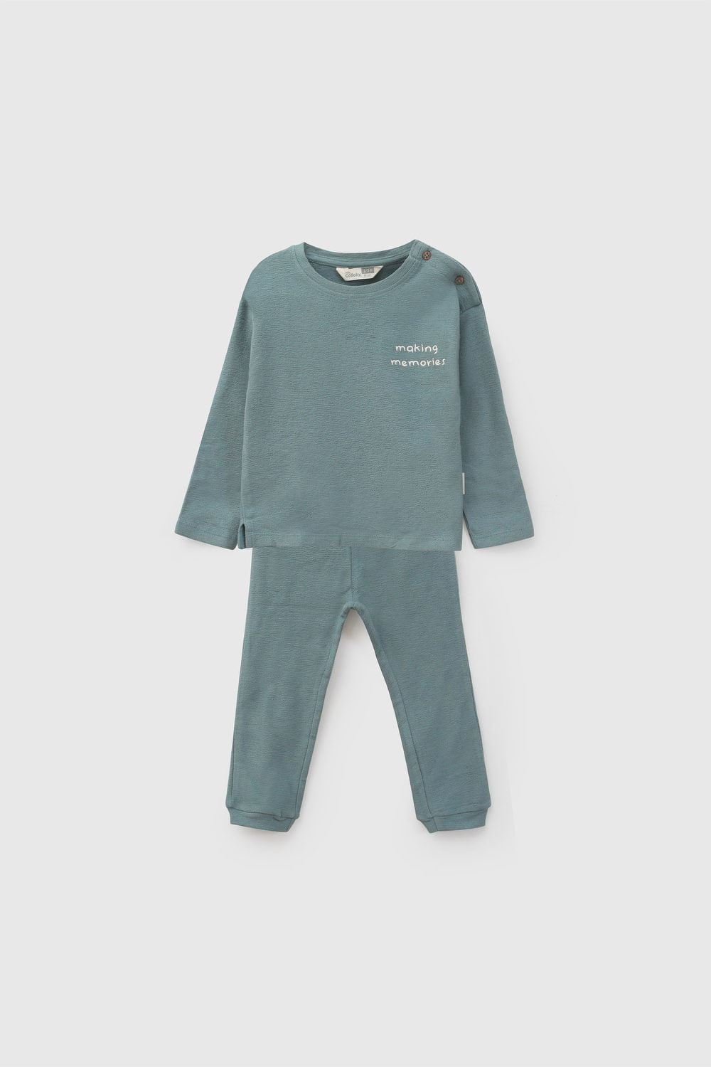 Conjunto Infantil Celeste de Algodón para Niño de 